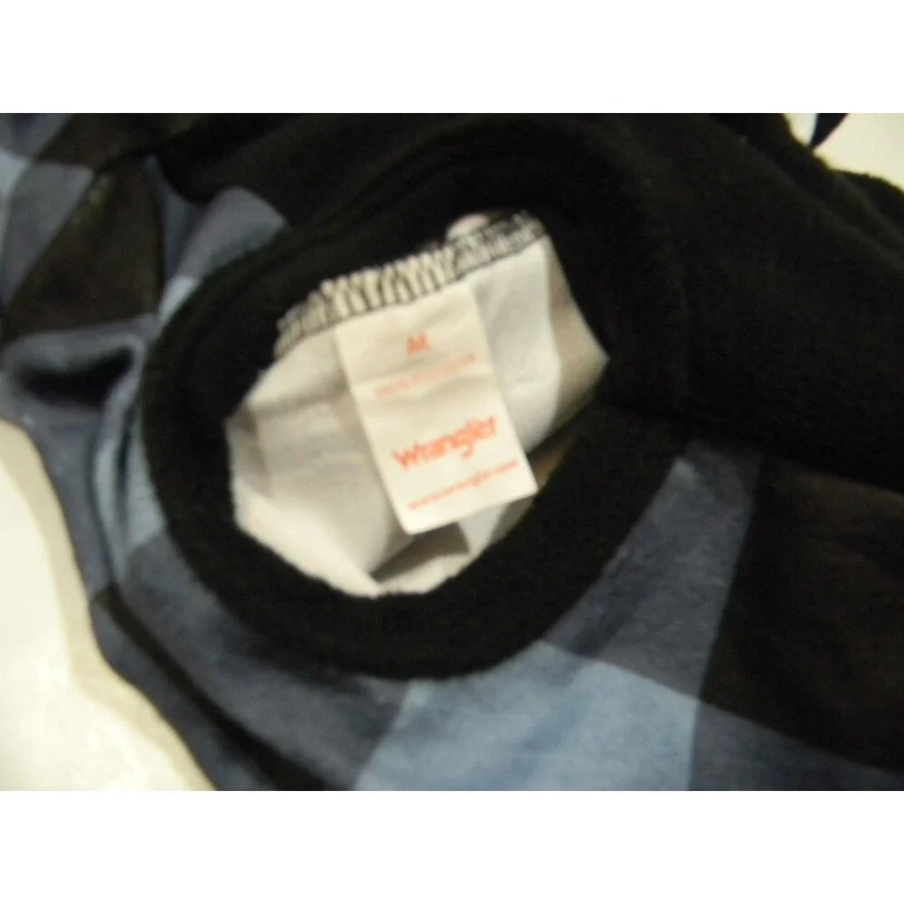 Wrangler Dog Hoodie Flannel Dog Sweater Black Blue Sz M Beagle, Standard Poodle
